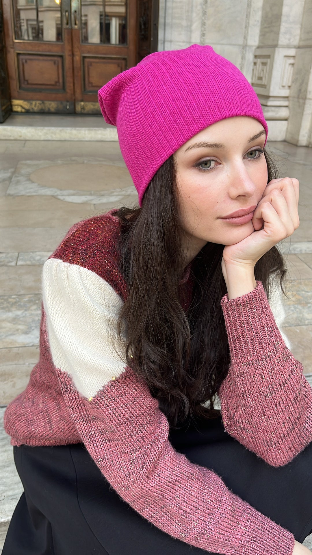 The Cashmere Ribbed Beanie – TAL NEW YORK