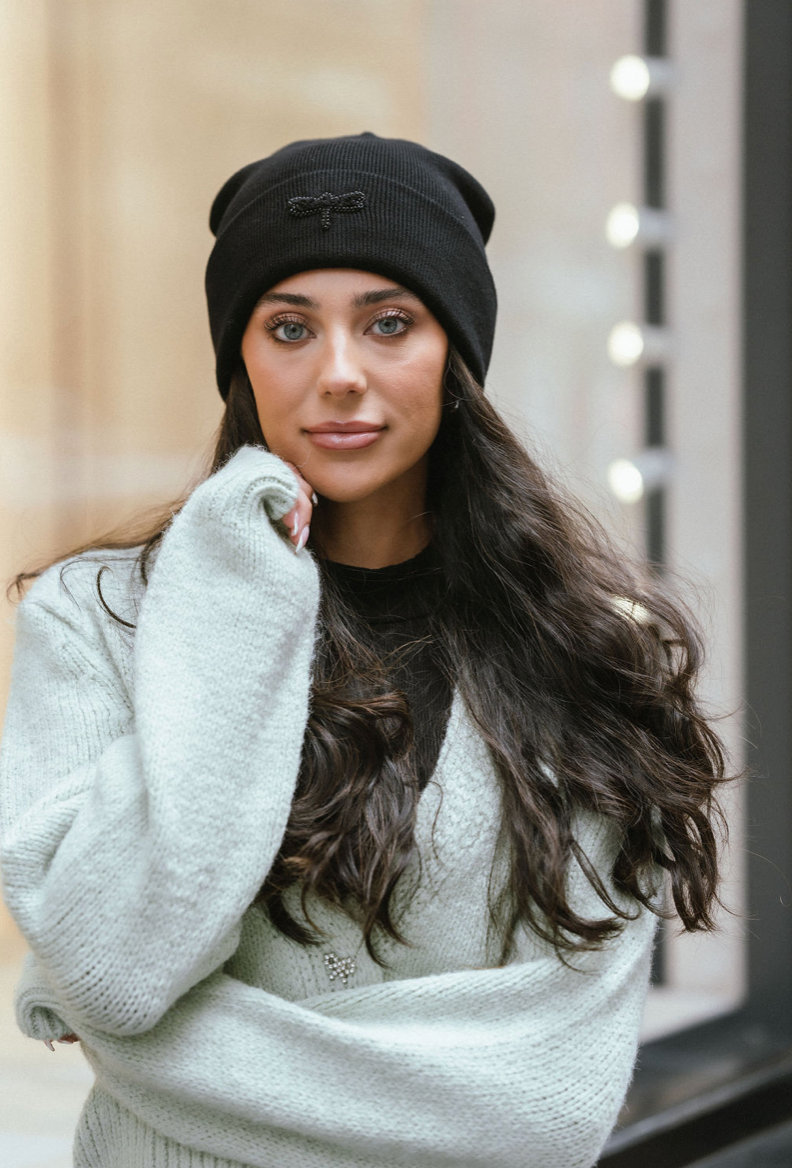 帽子 FUMIKA UCHIDA MOHAIR/ALPACA BLEND BEANIE Brushed Mohair Beanie - Matcha