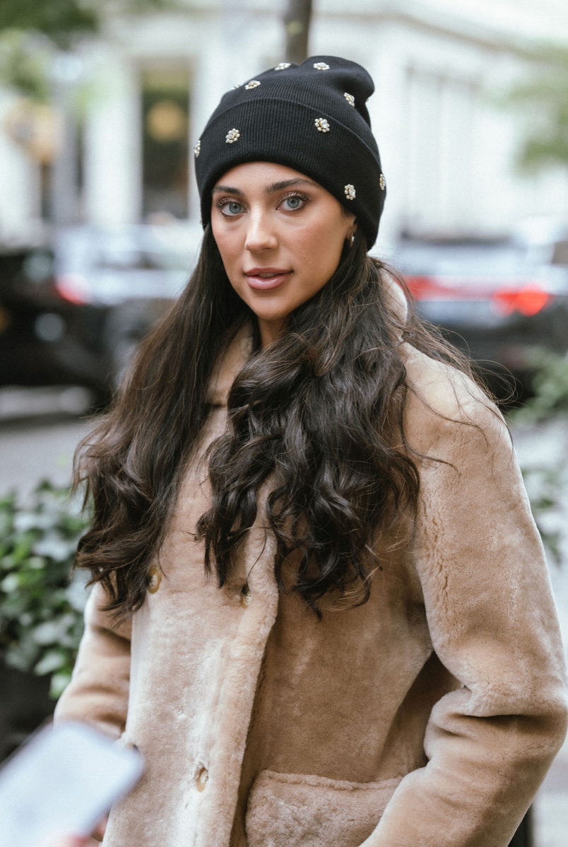 The Crystal Flower Beanie – TAL NEW YORK