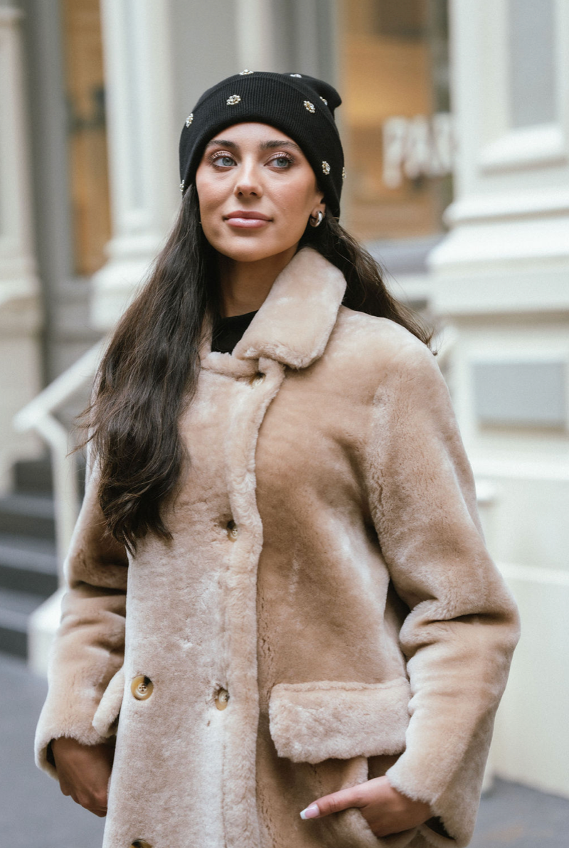 The Crystal Flower Beanie – TAL NEW YORK
