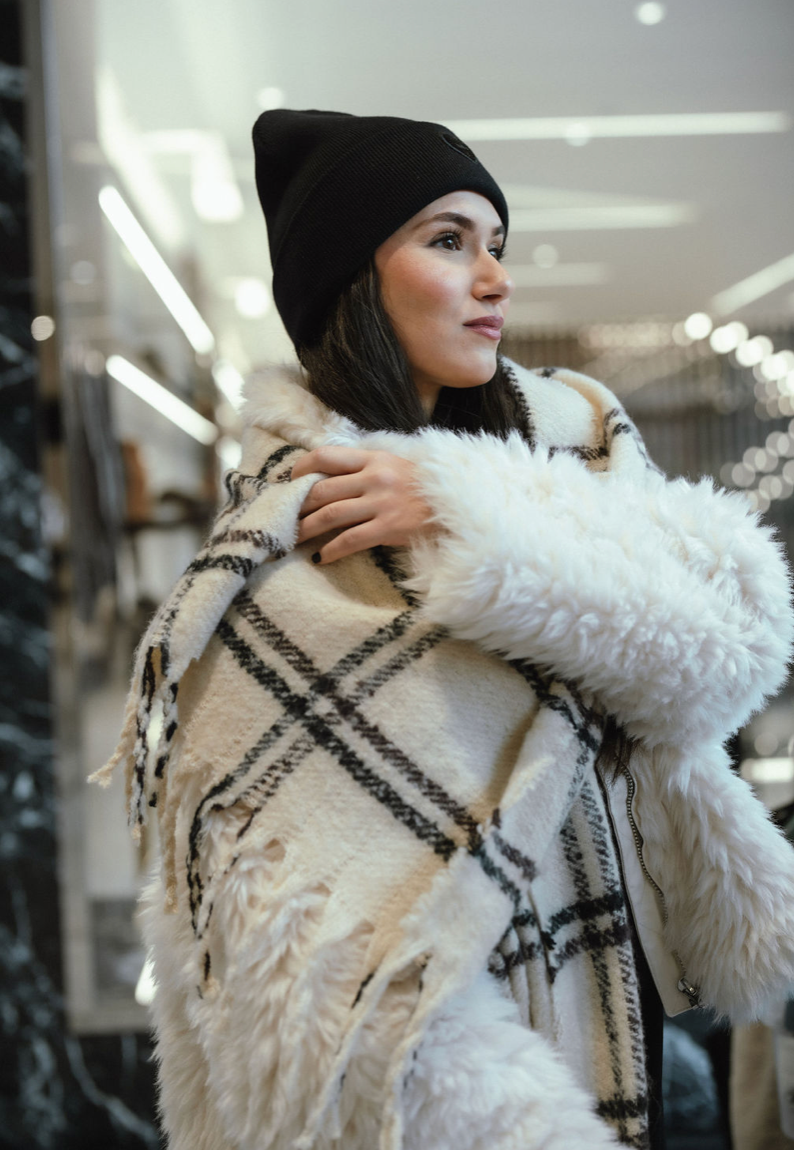 The Chunky Scarf - Cream Plaid – TAL NEW YORK