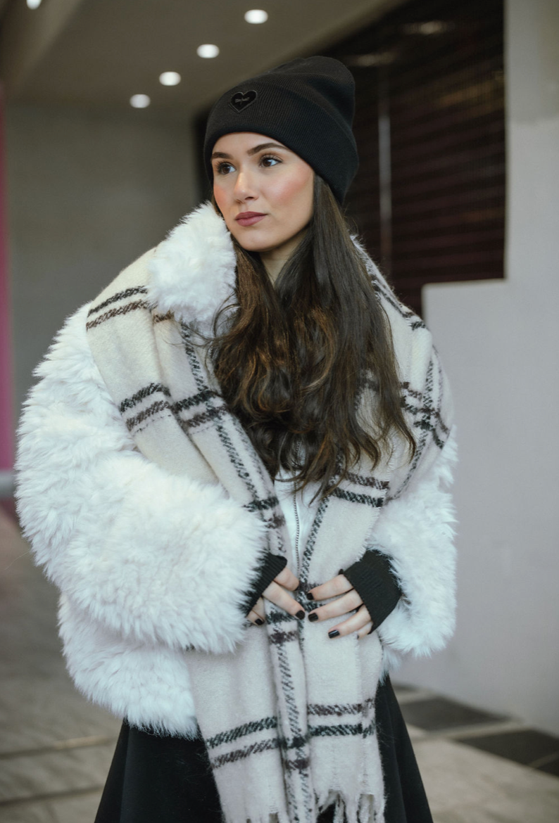 The Chunky Scarf - Cream Plaid – TAL NEW YORK