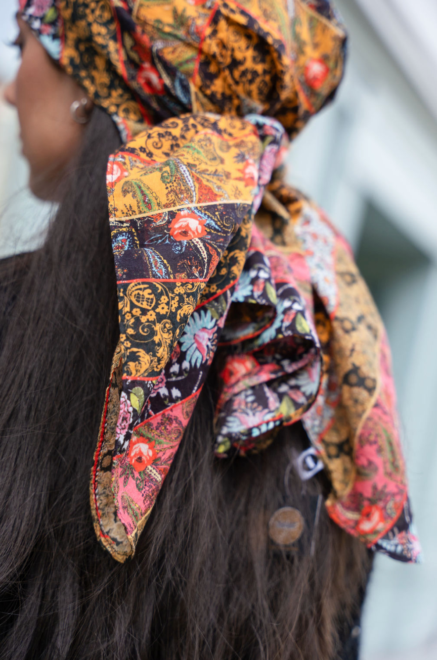 Vintage Motif Scarf (Square Scarf + Bandana) – TAL NEW YORK display picture 1