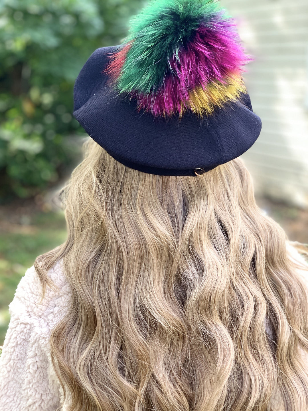 Women’s Wool Black Beret with Colorful Gem Accents NWOT Viola Embellished Sparkle Beret Hat | Chic Winter Berets for  main image 3