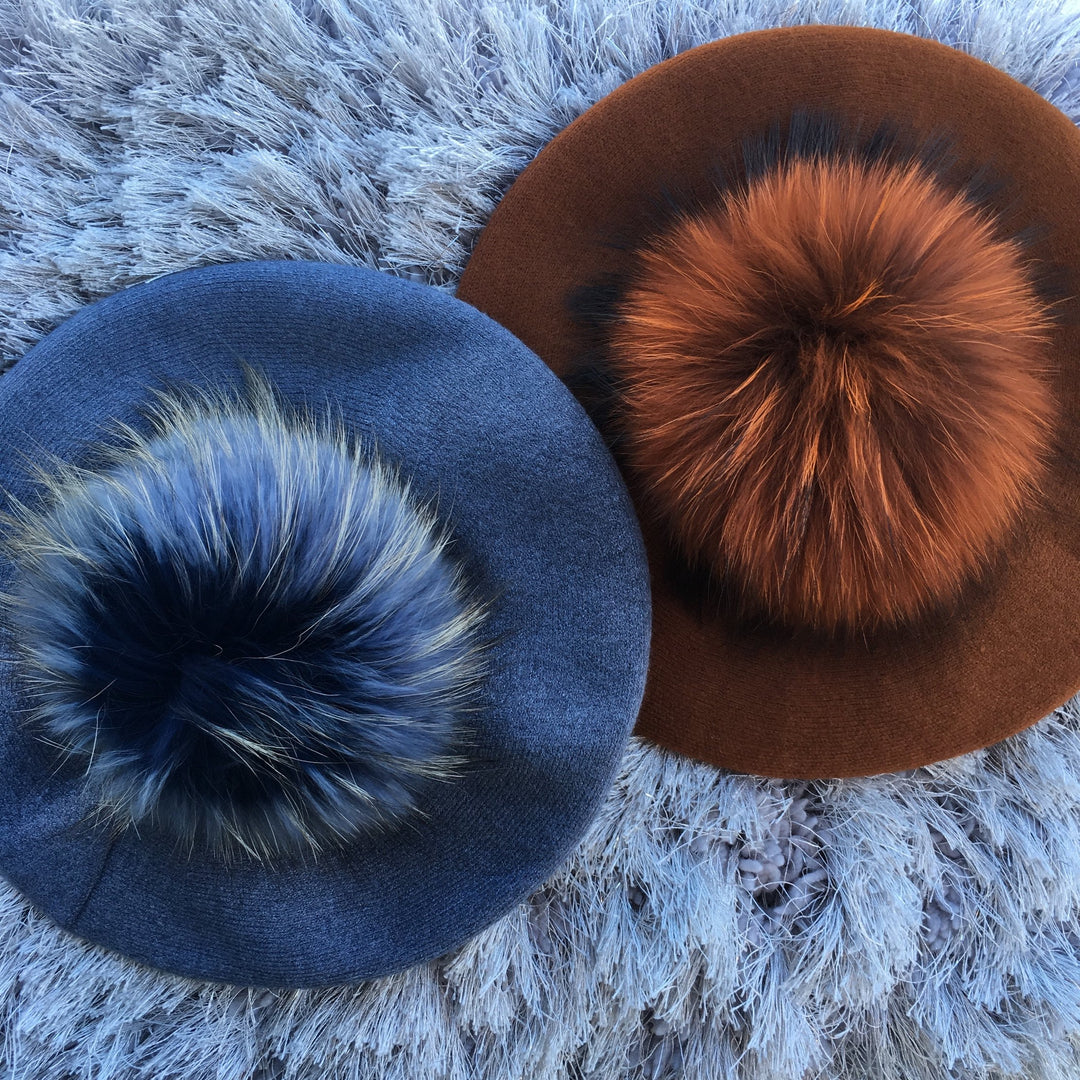 Luxe Pom Berets – TAL NEW YORK display picture 3